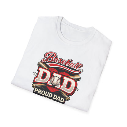 Proud Dad Loud Cheerer Baseball Dad T-Shirt