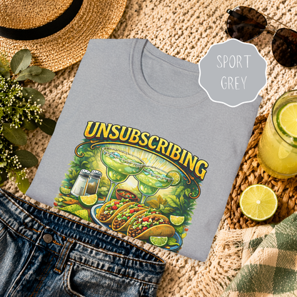 sport grey margarita shirt with taco graphic beach picnic aesthetic