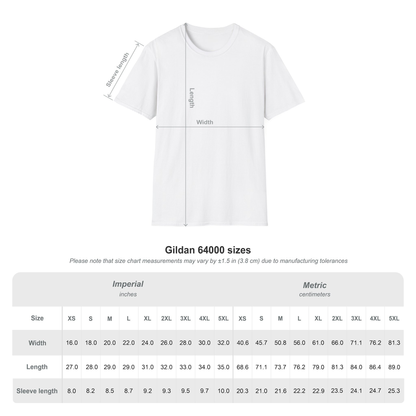 unisex t shirt size chart for accurate sizing reference